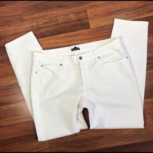 Eileen Fisher S3GDD Skinny Ankle White Jeans 12